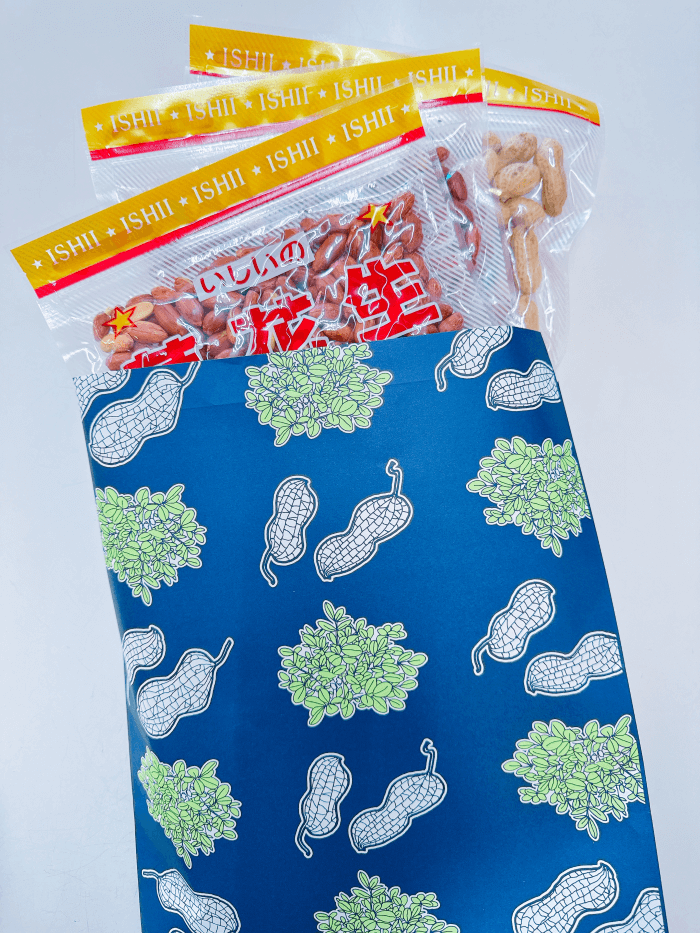 包装紙に商品を入れた完成イメージ