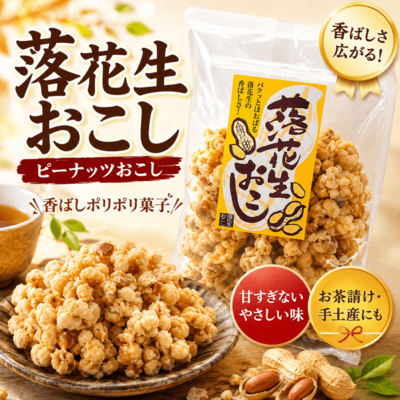 落花生おこし（ピーナッツおこし）｜亀屋本店の香ばしポリポリ菓子