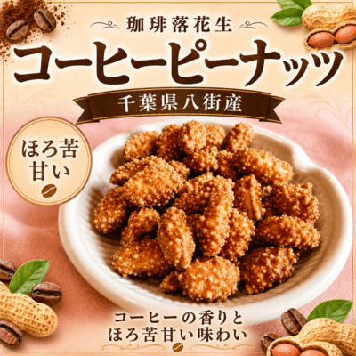 コーヒーピーナッツ（珈琲落花生）｜千葉県八街産｜ほろ苦甘い豆菓子