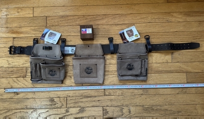 グレインテックス　本革3ピース腰袋　 グレイブラウン