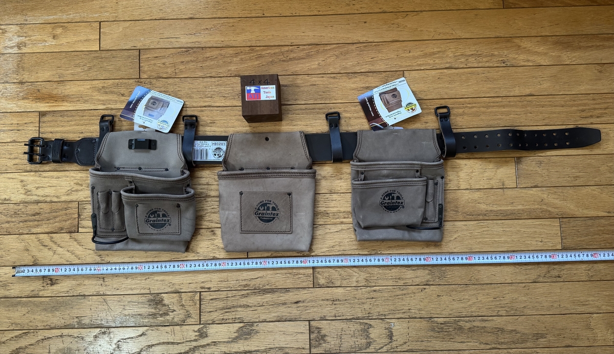 グレインテックス 本革3ピース腰袋 グレイブラウン | アメリカン