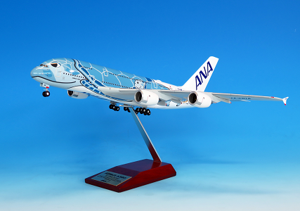 ANA エアバス A380 JA381A 1/200 ANA 1/200 A380 JA381A FLYING HONU ANAブルー完成品（WiFiﾚﾄﾞｰﾑ・ｷﾞｱ