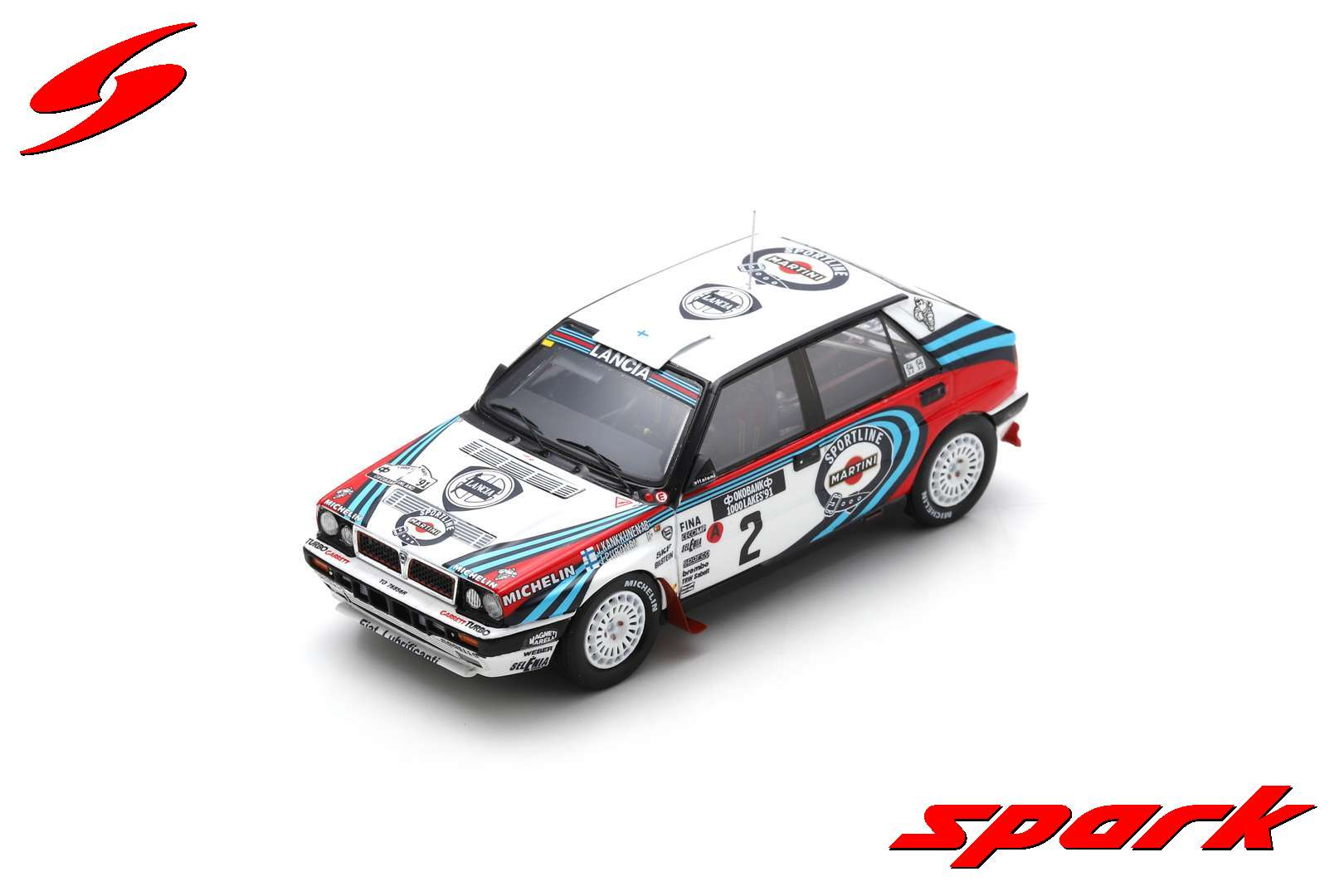 Spark 1/43 Lancia Delta HF Integrale 16V No.2 Winner 1000 Lakes