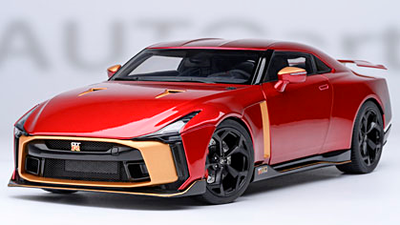 AUTOart  1/18  NISSAN GT-R50 by ITALDESIGN （メタリック・レッド／ゴールド） 
