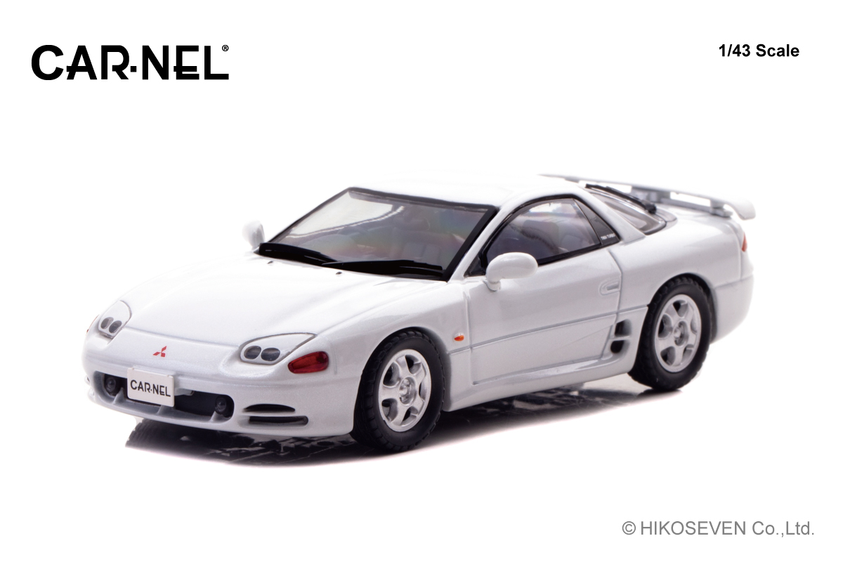 希少 CAR-NEL 三菱 GTO Twin Turbo 1/43 美品 白 CAR-NEL (カーネル) 1/43 (ダイキャスト製) 三菱 GTO Twin Turbo