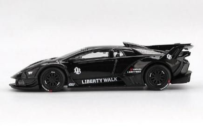 MINI GT 1/64 (ダイキャスト製) ランボルギーニ LB-Silhouette WORKS MURCIELAGO GT Evo Black(左ハンドル)