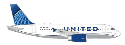 herpa 1/500 A319 ユナイテッド航空 N877UA    ダイキャスト製
