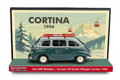 Brumm(ブルム) 1/43  フィアット 600 ムルティプラ 1シリーズ  1956  セダン サービス 1956年第7回冬季オリンピック  コルティナ・ダンペッツォ（イタリア）