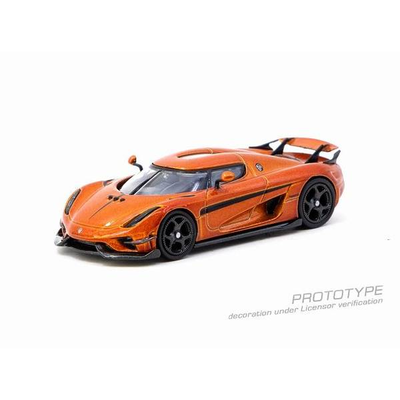 Tarmac(ターマック) 1/64 (ダイキャスト製) Koenigsegg Regera Orange Metallic / Black Stripes.