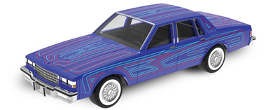 GreenLight 1/64 Lowriders - 1986 Chevrolet Caprice - Electric Blue &ndash; Sergio Rocha Collaboration					