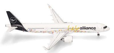 herpa 1/200 A321neo ルフトハンザ航空 "Help Alliance" D-AIEP