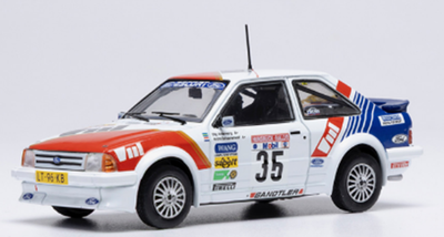 ixo 1/43 フォード エスコート MKⅢ RS ターボ  1985年 フンスリュックラリー  #35 S.Andervang/A.Schoonenwolf (Sweden)