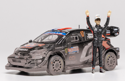 Ixo1/43  トヨタ GR ヤリス ラリー1 2025年 ラリーチリ 優勝  #17 S.Ogier/V.Landais フィギュア付き 汚れ仕様"