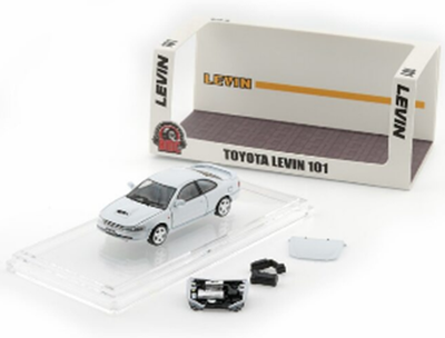 BMC 1/64 トヨタ レビン101 ホワイト RHD  (ターボ用ボンネット/エンジン/ NA用エンジンカバー/フィルター付)"