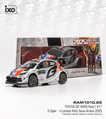ixo 1/43 トヨタ GR ヤリス Rally1 2025年 ラリーサウジアラビア  #17 S.Ogier/V.Landais