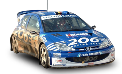 SUN STAR 1/18 プジョー 206 WRC  2003年 ラリー・デュ・コンドロス・ユイ 優勝  #2 F.Loix/S.Smeets