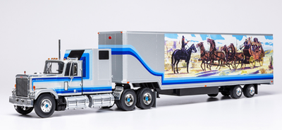 Ixo  1/43  GMC ジェネラル トレーラー 1980 シルバー/ブルー