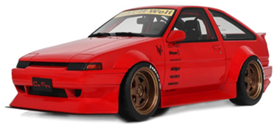 otto 18 トヨタ AE86 スプリンター トレノ ワイドボディ 1986 (レッド)　限定生産品