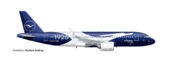 herpa 1/500 A320neo ルフトハンザ航空 "100 Jahre" "Kerpen" D-AING