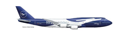 herpa 1/500 747-8 ルフトハンザ航空 "100 Jahre" "Niedersachsen" D-ABYN