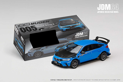 JDM64 1/64 シビック タイプ R (FL5) 無限 MUGEN グループ.B (2025) レーシングブルーパール