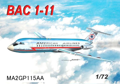 1/72 BAC 1-11 アメリカン	
