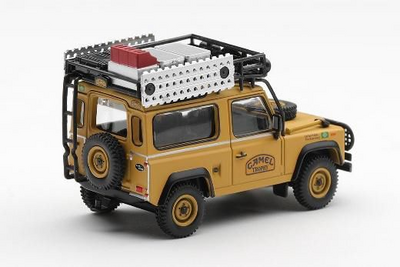 MINI GT 1/64 (ダイキャスト製) ランドローバー ディフェンダー 90 キャメルトロフィー ボルネオ島 1985 チームブラジル(左ハンドル)