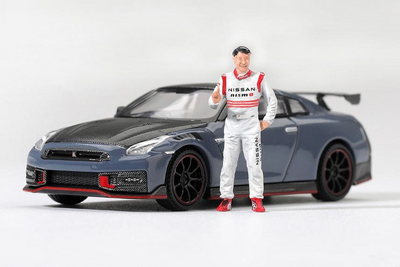 MINI GT 1/64 Nissan GT-R NISMO 2024 筑波サーキット市販車最速ラップ記録車松田次生コレクション w/ 松田次生氏フィギュア(右ハンドル)