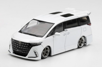 MINI GT  1/64 Toyota アルファード 40 KUHL ホワイト(右ハンドル)