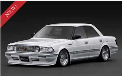 IG 1/18 TOYOTA CROWN Royal Saloon G (130) White　イグニッションモデルWEB限定商品