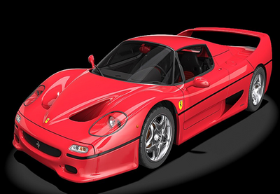 Pocher  1/8  フェラーリ F50 (ロッソコルサ)　※レッド  ダイキャスト組み立てキット