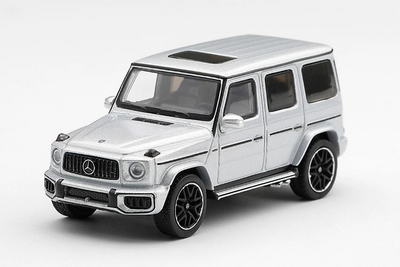 MINI-GT 1/64 メルセデス AMG G 63 シルバーメタリック(左ハンドル)