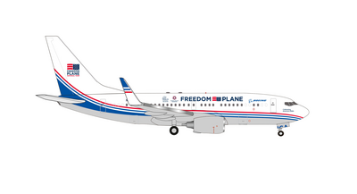 herpa 1/500  1/500 737-700BBJ ボーイング "Freedom Plane" N836BA   ダイキャスト製