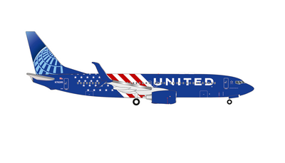 herpa 1/500 1/500 737-800 ユナイテッド航空 "America 250"   ダイキャスト製