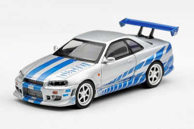MINI GT 1/64 Nissan スカイライン GT-R C-West 「ワイルド・スピード X 2」(2 Fast 2 Furious) Brian O'Conner ダイキャスト製