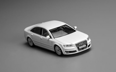 MOTORHELIX 1/64 Audi A8 (D3) 2008	ホワイト