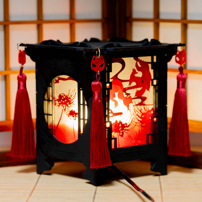 狐の行灯（赤）