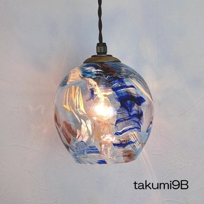 琉球ガラスペンダントライト　品番.takumi9B