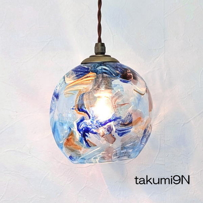 琉球ガラスペンダントライト　品番.takumi9N