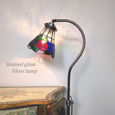 ステンドグラスフロアライト　　　fc-580a-st3