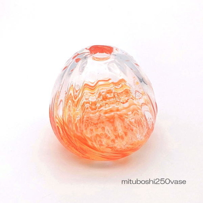 mituboshi250vase　琉球ガラス一輪挿し・花瓶・ flowervase　三ツ星工房