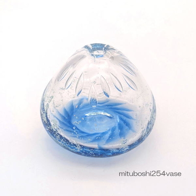 mituboshi254vase　琉球ガラス一輪挿し・花瓶・ flowervase　三ツ星工房