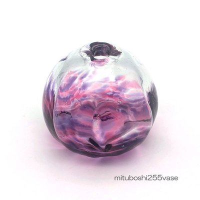 mituboshi255vase　琉球ガラス一輪挿し・花瓶・ flowervase　三ツ星工房