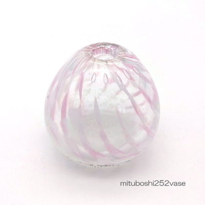 mituboshi252vase　琉球ガラス一輪挿し・花瓶・ flowervase　三ツ星工房