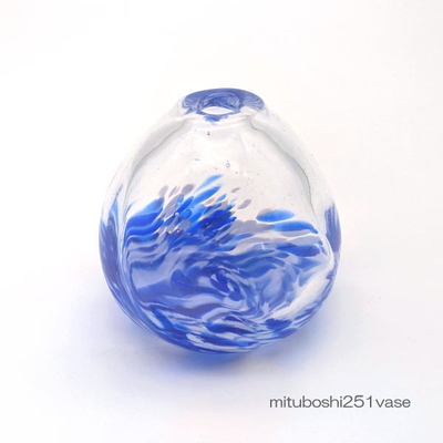 mituboshi251vase　琉球ガラス一輪挿し・花瓶・ flowervase　三ツ星工房