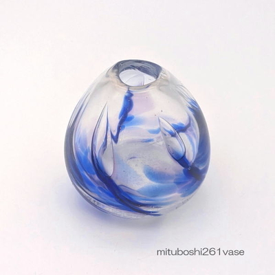 mituboshi261vase　琉球ガラス一輪挿し・花瓶・ flowervase　三ツ星工房