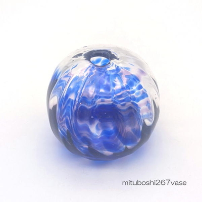 mituboshi267vase　琉球ガラス一輪挿し・花瓶・ flowervase　三ツ星工房
