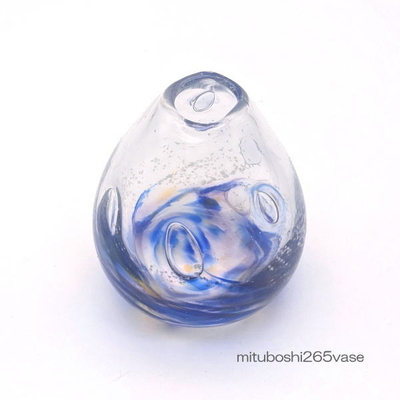 mituboshi265vase　琉球ガラス一輪挿し・花瓶・ flowervase　三ツ星工房