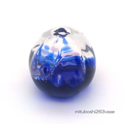 mituboshi263vase　琉球ガラス一輪挿し・花瓶・ flowervase　三ツ星工房