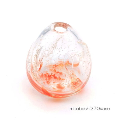 mituboshi270vase　琉球ガラス一輪挿し・花瓶・ flowervase　三ツ星工房